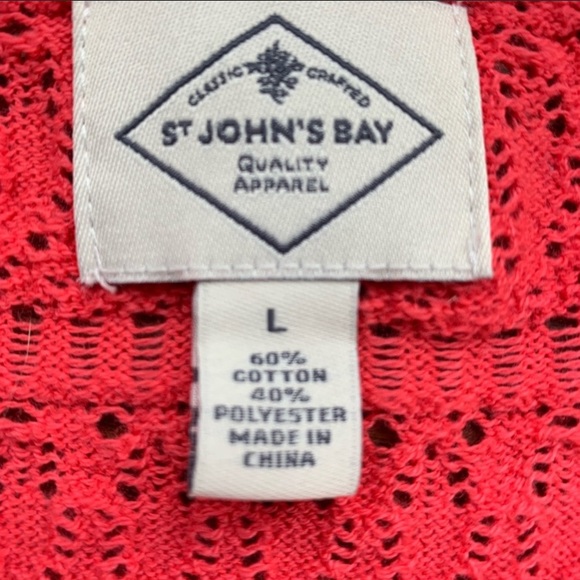 Coral tunic sweater St. Johns Bay EUC L - Picture 5 of 7